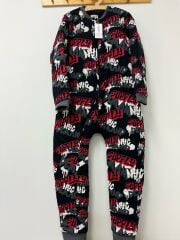 Çocuk Uyku Tulumu Gri Kırmızı NYC Pamuklu Bacaklı 10/12/14 Yaş Büyük Beden 2.5 tog Kışlık Kalın Erkek