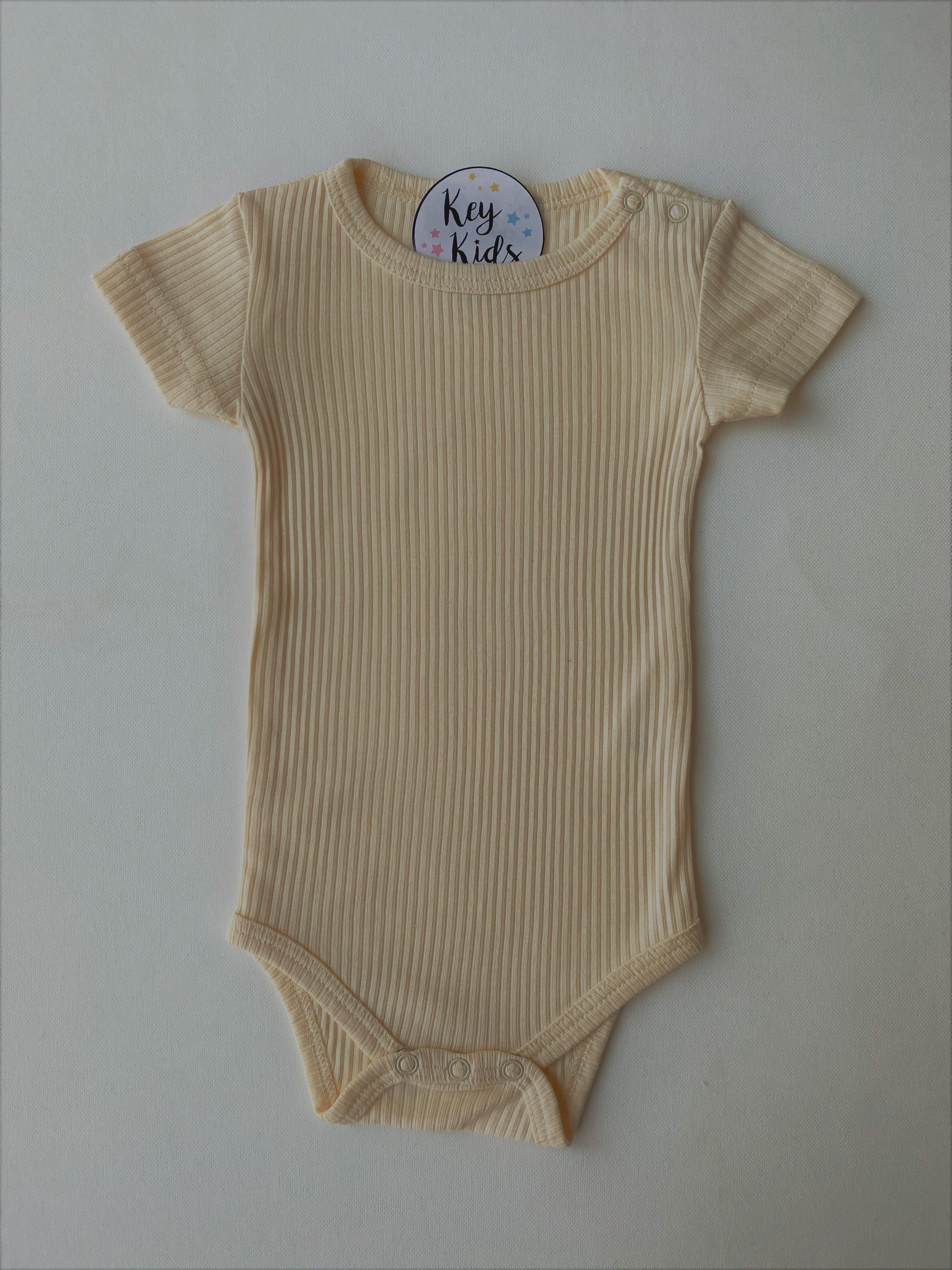 Krem Modal Kısa Kol Body