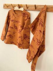 Floral Taba Uyu&Oyna 2'li Pijama Takım